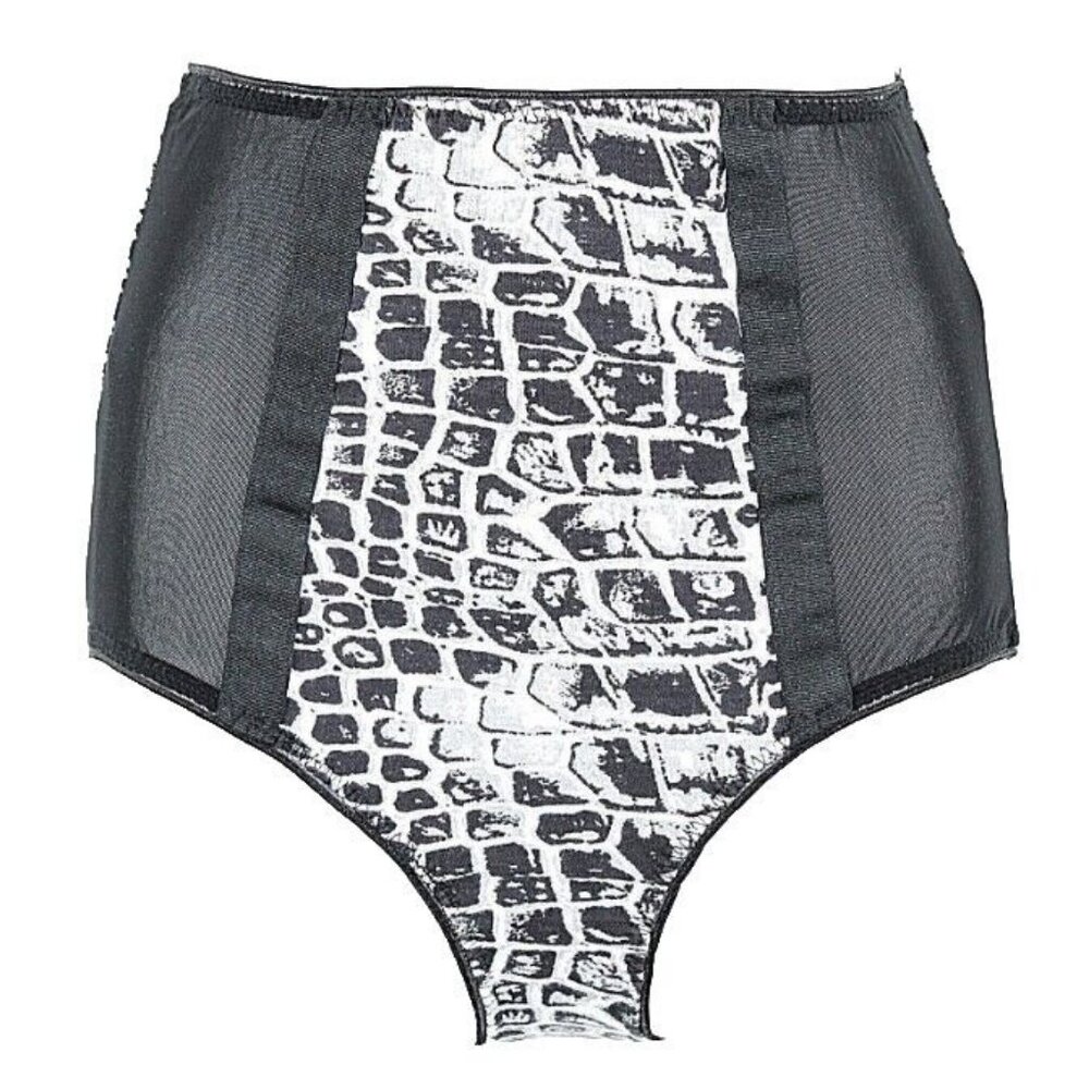 Underprotection $55 XS Black Gray Cream Selma Hipster Viscose Blend Panty